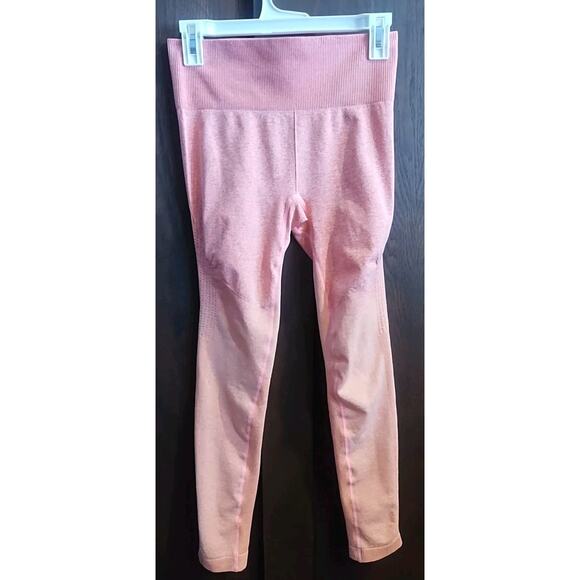 Gymshark dry Women’s small coral orange peach leggings active workout 26 x 27 - Picture 1 of 11